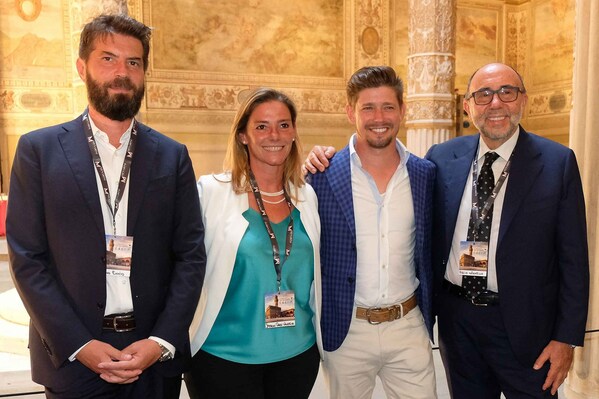 Antonello Biscini, Valeria Speroni Cardi and Ennio Troiano (Members of the Board of the Fair Play Menarini Foundation) with Casey Stoner (Fair Play Menarini Ambassador) Antonello Biscini, Valeria Speroni Cardi and Ennio Troiano (Members of the Board of the Fair Play Menarini Foundation) with Casey Stoner (Fair Play Menarini Ambassador)